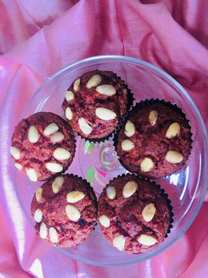 Banana Beet Muffins