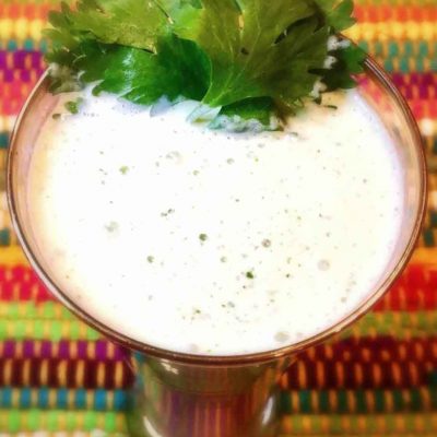 spicy yogurt & cilantro recovery drink recipe