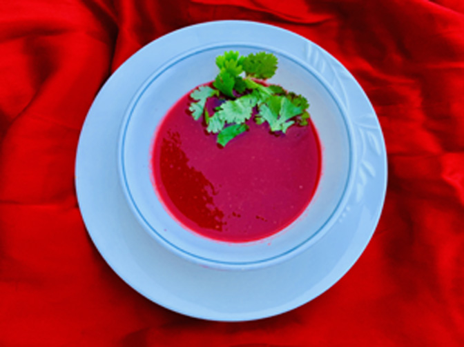 Heart Healthy Tomato Beet and Bell Pepper Soup