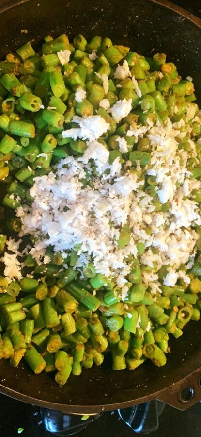 Green Beans and Peas with Shredded Coconut